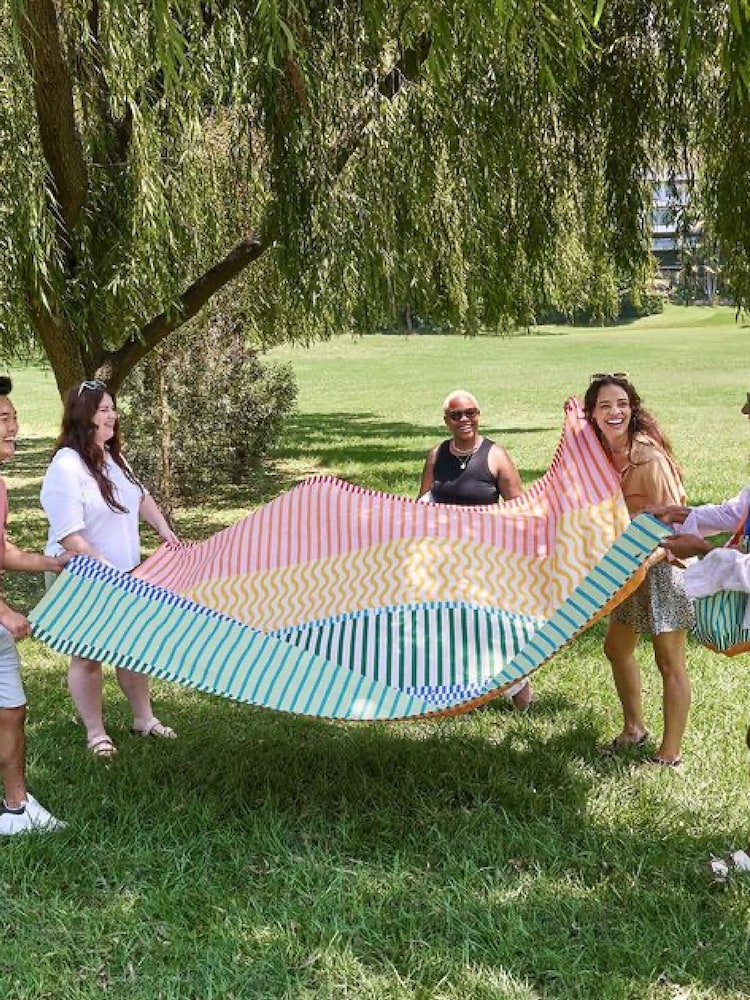 Dock & Bay Stripe Up Your Life Picnic Outdoor Waterproof Blanket - Image 1 of 6