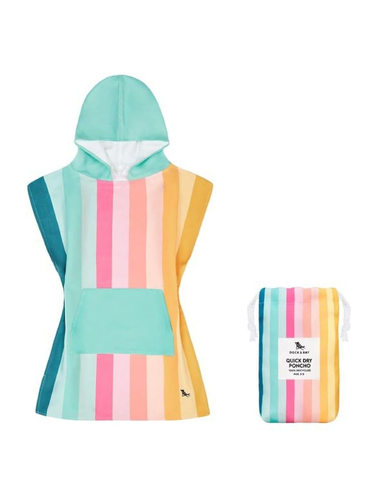 Dock & Bay Coastal Candy Kids Quick Dry Beach Poncho - Image 1 of 1