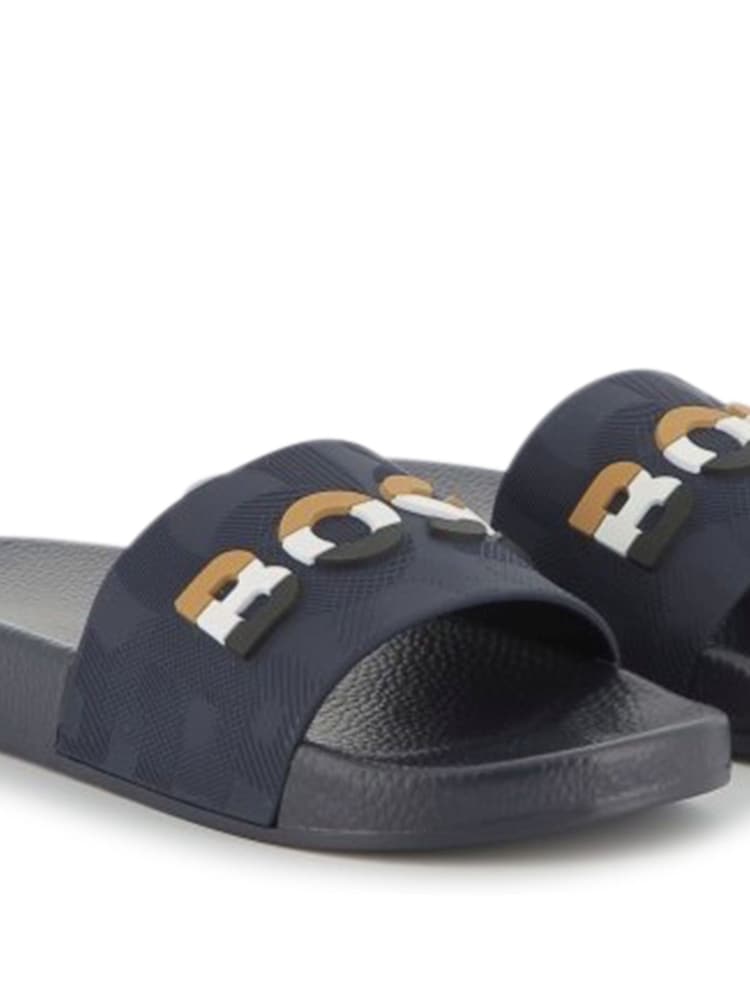BOSS Blue Logo Sliders With Touch Fastening - Image 5 of 5 BOSS Blue Logo Sliders With Touch Fastening - Image 5 of 5
