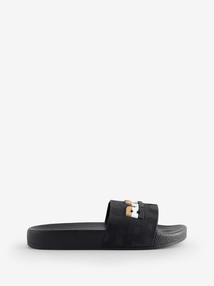 BOSS Black Logo Sliders With Touch Fastening - Image 1 of 12 BOSS Black Logo Sliders With Touch Fastening - Image 1 of 12
