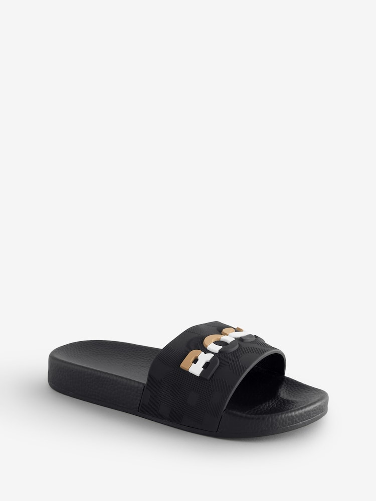 BOSS Black Logo Sliders With Touch Fastening - Image 2 of 12 BOSS Black Logo Sliders With Touch Fastening - Image 2 of 12