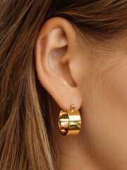 Luv Aj Gold Tone Positano Hoops Earrings - Image 3 of 4