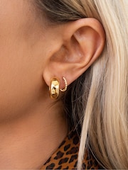 Luv Aj Gold Tone Monaco Huggies Earrings - Image 1 of 4