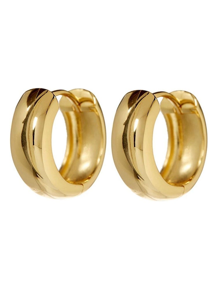 Luv Aj Gold Tone Monaco Huggies Earrings - Image 4 of 4