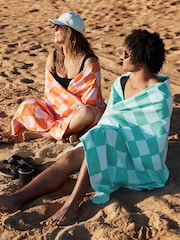 Dock & Bay Groovy Check Quick Dry Beach Pool Towel - Image 2 of 6