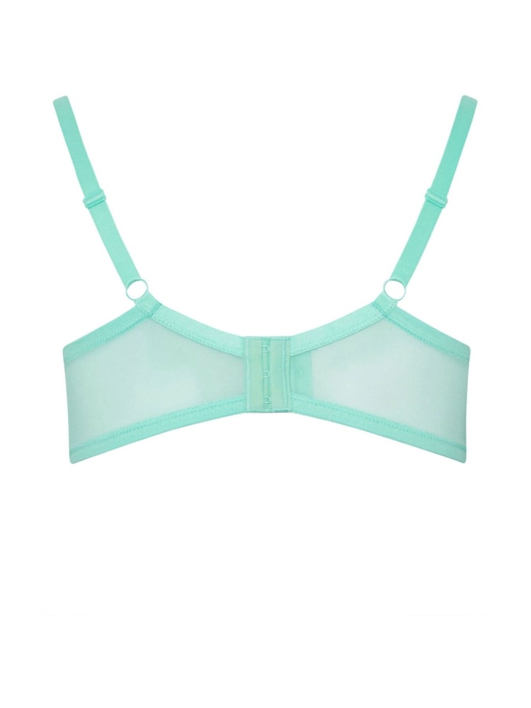 Yours Curve Green Lace And Mesh Underwired Bra 2 Pack - Image 2 of 2
