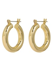 Luv Aj Gold Tone Baby Amalfi Tube Hoops Earrings - Image 1 of 4