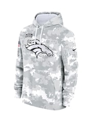 Fanatics NFL Denver Broncos 2024 Salute to Service Club White Fleece Hoodie - Image 2 of 3