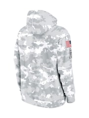 Fanatics NFL Denver Broncos 2024 Salute to Service Club White Fleece Hoodie - Image 3 of 3