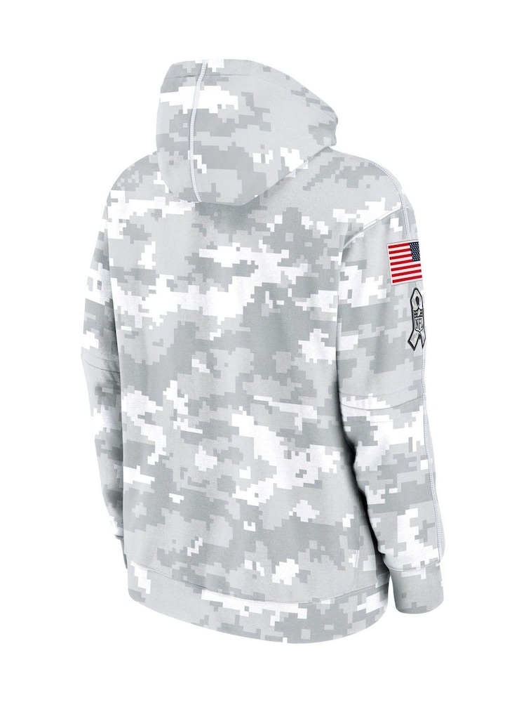 Fanatics NFL Denver Broncos 2024 Salute to Service Club White Fleece Hoodie - Image 3 of 3
