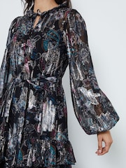 Another Sunday Black Ruffle Detail Tiered Dress With Long Sleeve - Image 4 of 5