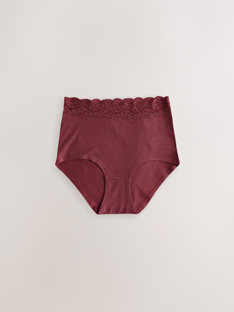 Printed Spot Full Brief Cotton and Lace Knickers 7 Pack - Image 10 of 10