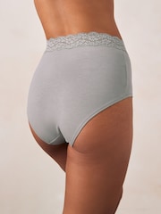 Printed Spot Full Brief Cotton and Lace Knickers 7 Pack - Image 3 of 10