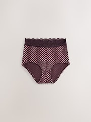 Printed Spot Full Brief Cotton and Lace Knickers 7 Pack - Image 5 of 10