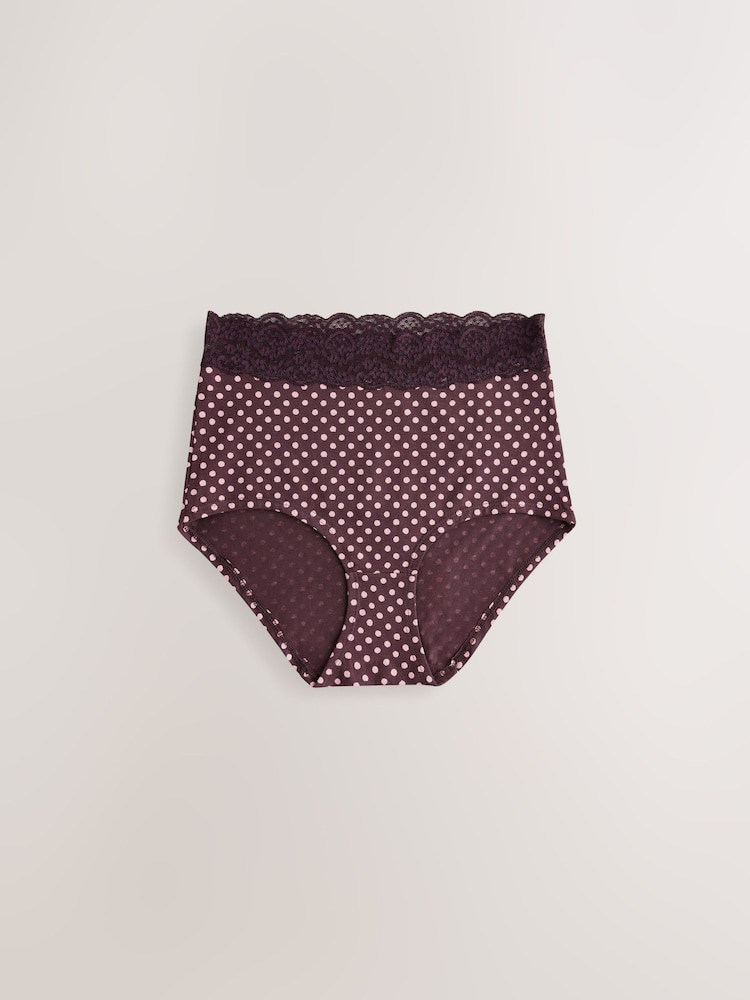 Pois imprimés - Culotte en coton et dentelle 7 Pack - Image 5 of 10
