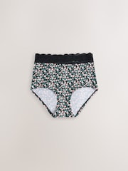 Printed Spot Full Brief Cotton and Lace Knickers 7 Pack - Image 9 of 10