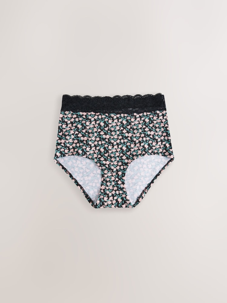 Pois imprimés - Culotte en coton et dentelle 7 Pack - Image 9 of 10