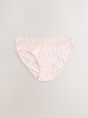 Printed Spot High Leg Cotton and Lace Knickers 7 Pack - Image 11 of 16