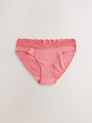 Printed Spot High Leg Cotton and Lace Knickers 7 Pack - Image 12 of 16