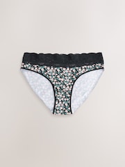 Printed Spot High Leg Cotton and Lace Knickers 7 Pack - Image 13 of 16