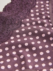 Printed Spot High Leg Cotton and Lace Knickers 7 Pack - Image 16 of 16