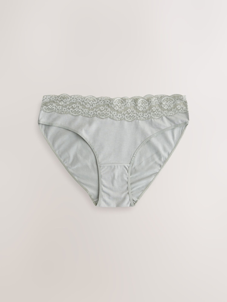 Pois imprimés - Culotte en coton et dentelle 7 Pack - Image 8 of 10
