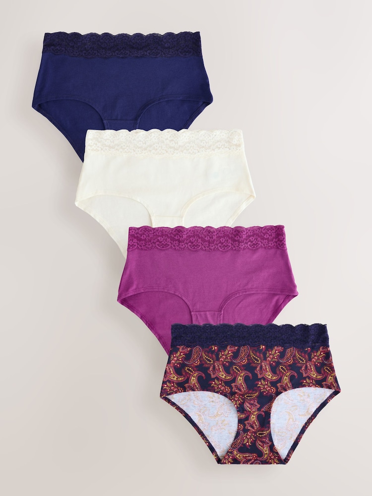 Marineblau - Unterhosen aus Spitze, 4er-Pack - Bild 1 von 7 Marineblau - Unterhosen aus Spitze, 4er-Pack - Bild 1 von 7
