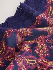 Navy Paisley Midi Lace Knickers 4 Pack - Image 10 of 10