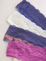 Azul marino - Pack de 4 braguitas de encaje - Imagen 6 de 7