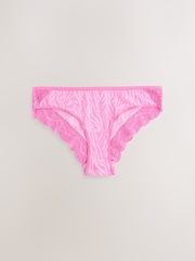 Zebra Print Bikini Lace Knickers 4 Pack - Image 5 of 7
