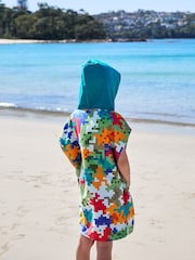 Dock & Bay Camo Cubes Kids Quick Dry Beach Poncho - Image 2 of 6