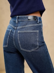 Lipsy Dark Blue Petite Mid Rise Wide Leg Jeans - Image 2 of 9