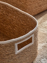 Neutral Seagrass Set of 2 Storage Baskets - Image 3 of 4