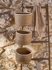 Neutral Seagrass Set of 3 Storage Baskets - Image 1 of 4