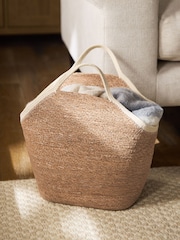 Neutral Seagrass Slim Storage Baskets - Image 1 of 3
