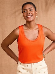 Naranja - Love & Roses Scoop Neck Vest - Imagen 1 de 4