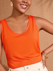 Naranja - Love & Roses Scoop Neck Vest - Imagen 2 de 4