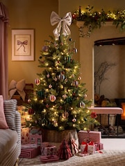 50 Pack Red Green Stripe Shatterproof Christmas Baubles - Image 3 of 5