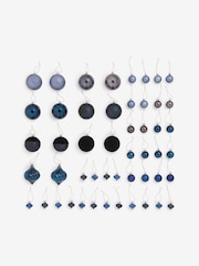 50 Pack Navy Blue Shatterproof Christmas Baubles - Image 2 of 2