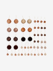50 Pack Copper Chocolate Shatterproof Christmas Baubles - Image 2 of 2