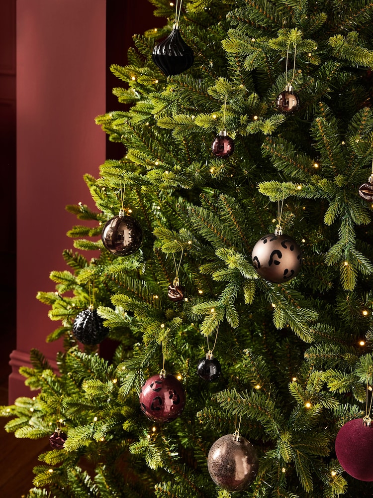 50 Pack Animal Burgundy Shatterproof Christmas Baubles - Image 2 of 5