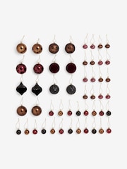 50 Pack Animal Burgundy Shatterproof Christmas Baubles - Image 4 of 5