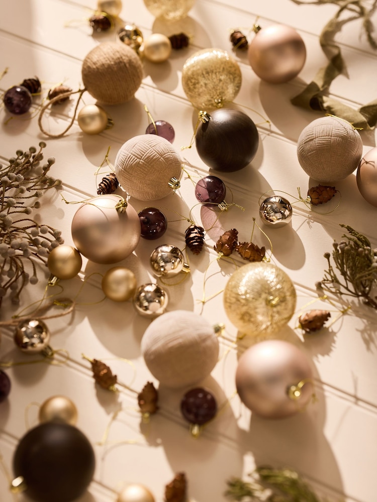 Bruchsicherer Weihnachtsbaumschmuck Silber – Von Premier Decorations – Design Wählbar