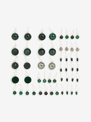 50 Pack Dark Green Shatterproof Christmas Baubles - Image 5 of 5