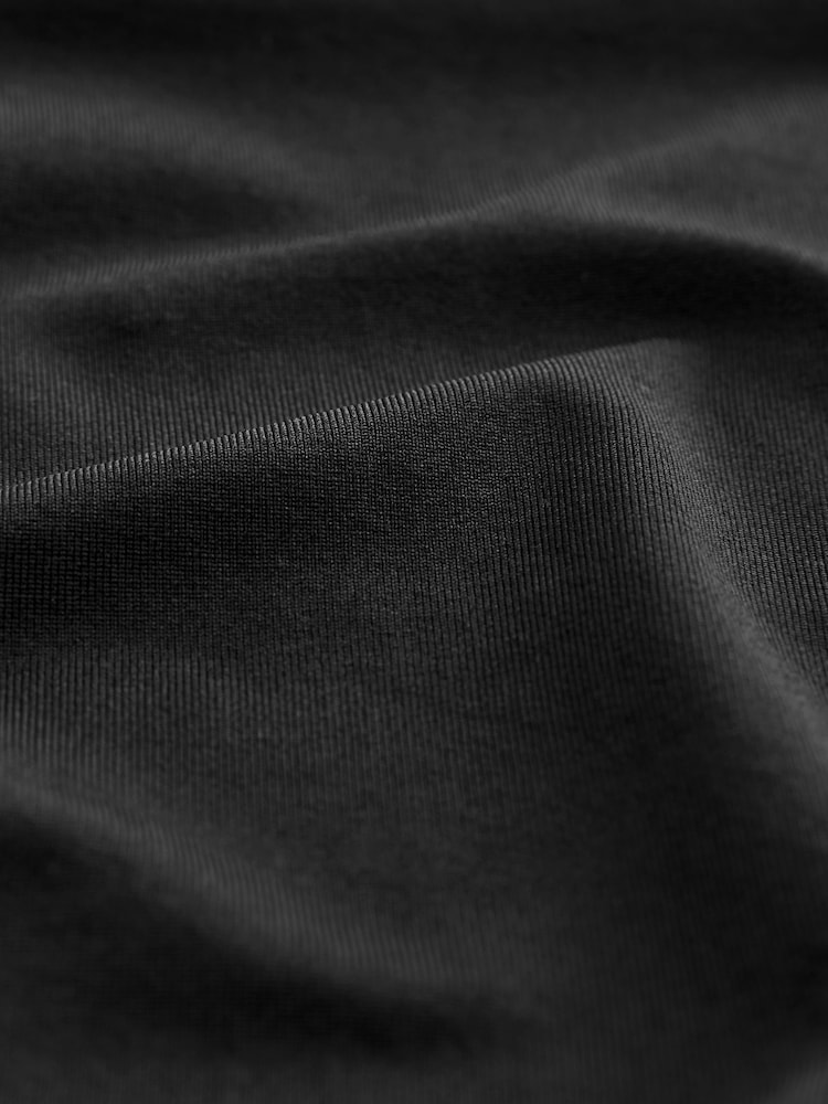Black Soft Touch Polyamide Long Sleeve V-Neck Top - Image 7 of 7