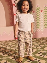 Tan Brown Leopard Print 100% Cotton Trousers (3mths-7yrs) - Image 1 of 12