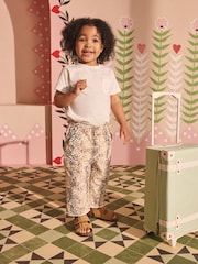 Tan Brown Leopard Print 100% Cotton Trousers (3mths-7yrs) - Image 2 of 12