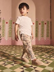 Tan Brown Leopard Print 100% Cotton Trousers (3mths-7yrs) - Image 3 of 12
