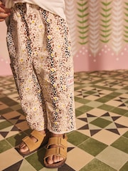 Tan Brown Leopard Print 100% Cotton Trousers (3mths-7yrs) - Image 5 of 12