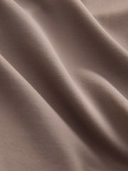 Mink Brown Soft Touch Polyamide Long Sleeve V-Neck Top - Image 7 of 7